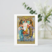 労働日女性法務の土産労働者 ポストカード (スタンド正面)