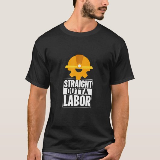 労働日引用文誇りを持った組合労働者スキル Tシャツ (正面)