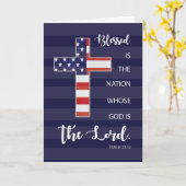 労働日恵み宗教聖なる書物、 経典米国国旗 カード (黄色い花)