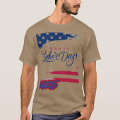 労働日愛国的な幸せ Tシャツ (正面)