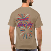労働日愛国的な幸せ Tシャツ (裏面)