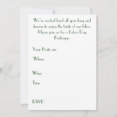 労働日招待状 招待状 (裏面)