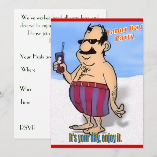 労働日招待状 招待状 (正面/裏面)