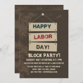 労働日標識招待状 招待状 (正面/裏面)