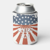 労働日米国国旗 缶クーラー (缶裏面)