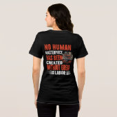 労働日2024労働者パーティーTシャツデザイン トライブレンドTシャツ (裏面全面)