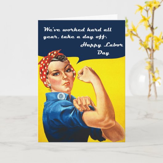 労働日 カード (黄色い花)