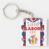 労働日 キーホルダー (正面)