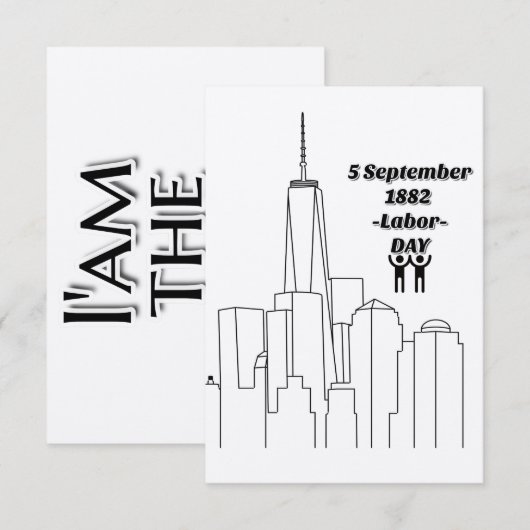 労働日 サンキューカード (正面/裏面)