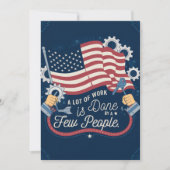 労働日:少数の人々による多くの仕事 サンキューカード (正面)