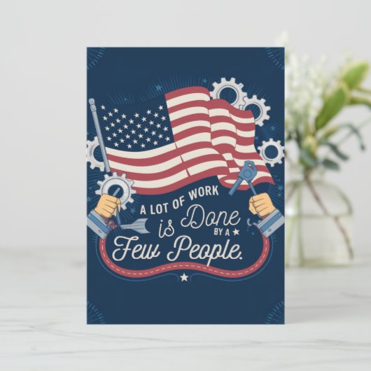 労働日：少数の人々による多くの仕事 サンキューカード (スタンド正面)