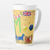 労働日 – 英国のテーマ-お祝いギフト カフェラテマグ (右アングル)