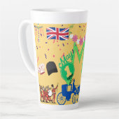 労働日 – 英国のテーマ-お祝いギフト カフェラテマグ (左アングル)