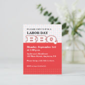 労働日BBQへの招待 招待状 (スタンド正面)