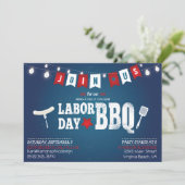 労働日BBQパーティの招待状 招待状 (スタンド正面)