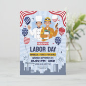 労働日BBQパーティの招待状 招待状 (スタンド正面)