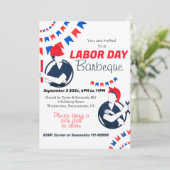 労働日BBQパーティー労働者の愛国心 招待状 (スタンド正面)