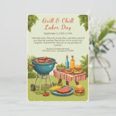 労働日BBQビール招待状- Patriotic Cookout 招待状 (スタンド正面)