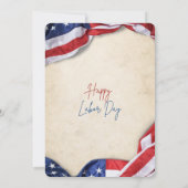 労働日BBQ招待状編集可能テンプレート 招待状 (裏面)