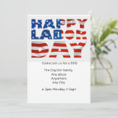 労働日BBQ招待（編集可能） 招待状 (スタンド正面)