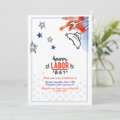 労働日BBQ 2招待状 招待状 (スタンド正面)