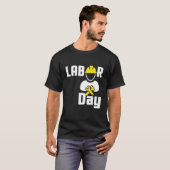 労働日Happy Union Worker Engineer Tools Tシャツ (正面フル)