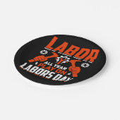 労働日Tシャツデザイン ペーパープレート (アングル)