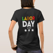 労働日Tシャツユニークデザイン Tシャツ (裏面)
