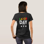 労働日Tシャツユニークデザイン Tシャツ (裏面フル)