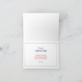 労働日USAミニマリスト サンキューカード (内部)