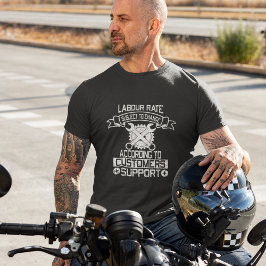 労働率整備士おもしろいブラック Tシャツ