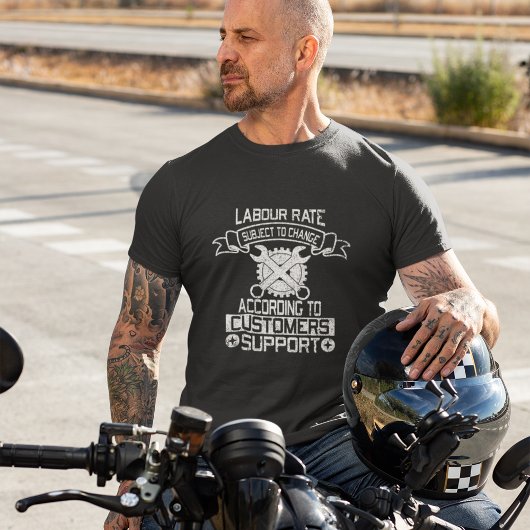 労働率整備士おもしろいブラック Tシャツ