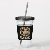 労働生まれ強制された魚へのヴィンテージ アクリルタンブラー (裏面)