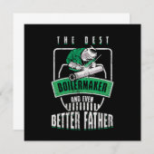 労働組合の労働者のボイラメーカーのギフトは沸騰さ最高のせる 招待状 (正面/裏面)