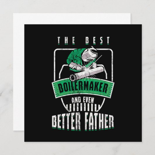 労働組合の労働者のボイラメーカーのギフトは沸騰さ最高のせる 招待状 (正面/裏面)