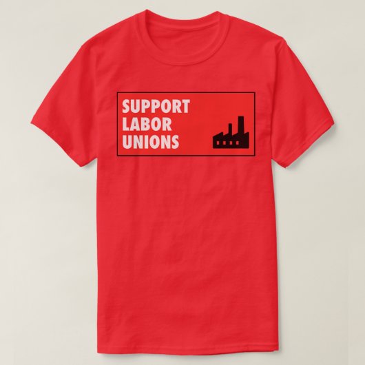 労働組合の労働者の権利を支援する Tシャツ (デザイン正面)