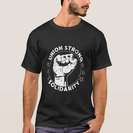 労働組合の強い連帯の最初の労働者の権利Us Uni Tシャツ (正面)