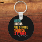労働組合は強いアメリカは強いカマラハリス キーホルダー (正面)