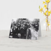 労働組合員のグループのポートレート カード (黄色い花)