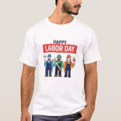 労働者の日おめでとう Tシャツ (正面)