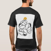 労働者の日のお祝い - 勤勉とアメリカを讃えて Tシャツ (裏面)