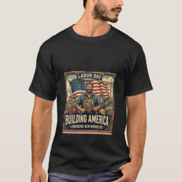 労働者の日のアメリカ建設Tシャツ Tシャツ