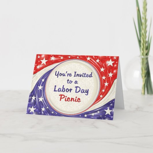労働者の日のピクニックへの招待されました 招待状 (正面)