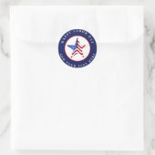 労働者の日の幸せな愛国心 ラウンドシール (バッグ)