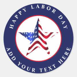 労働者の日の幸せな愛国心 ラウンドシール