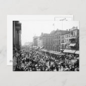労働者の日の群衆，バッファロー， NY: 1900 ポストカード (正面/裏面)