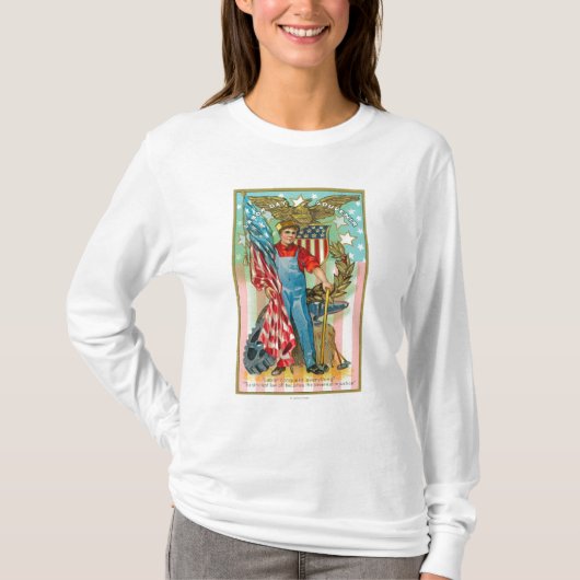 労働者の日の記念品 Tシャツ (正面)