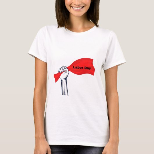 労働者の日を祝おう - 勤勉さとアメリカを讃える Tシャツ (正面)