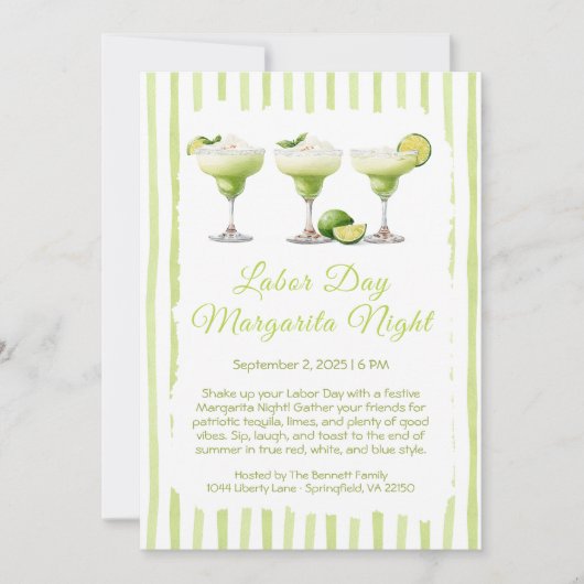 労働者の日マルガリタナイト招待状 – 愛国的 招待状 (正面)