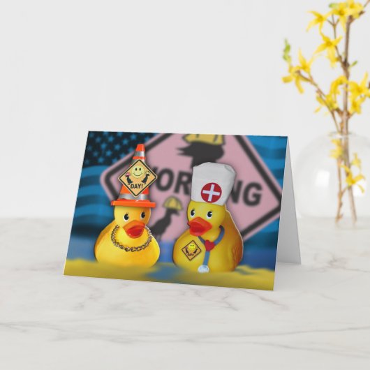 労働者の日愛2 カード (黄色い花)